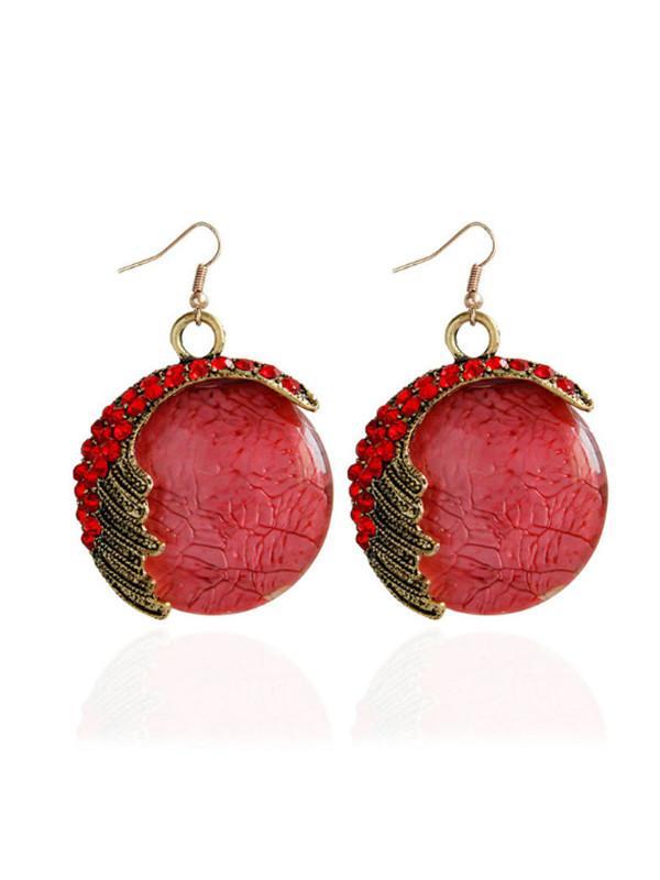 Bohemian earrings ethnic style rice beads woven retro earrings