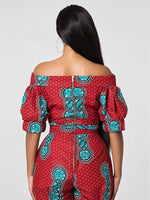 Load image into Gallery viewer, Women&#39;s Ethnic Lantern Sleeve Strapless Jumpsuit
