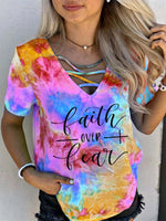 Load image into Gallery viewer, Faith Over Fear Tie-Dye T-Shirt
