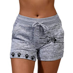 Load image into Gallery viewer, Women&#39;s Fist And Dog Paw Print Drawstring Stretchy Soft Shorts
