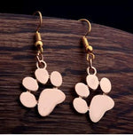Load image into Gallery viewer, Dog paw pendant earrings
