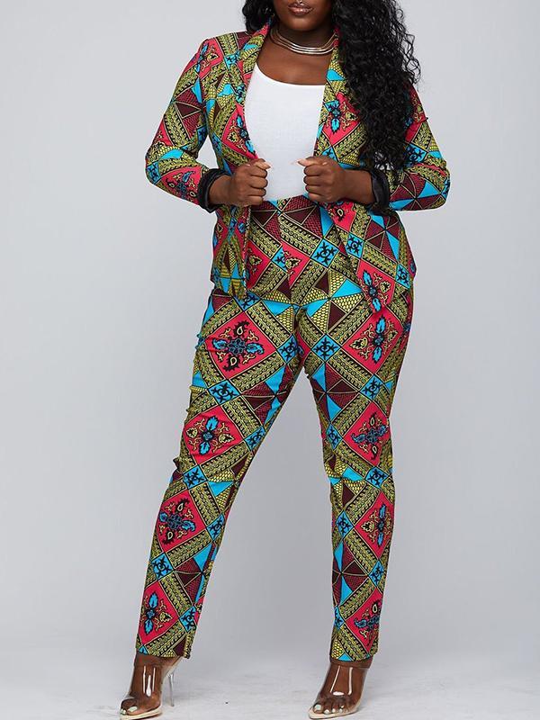 Women's casual African print pant
