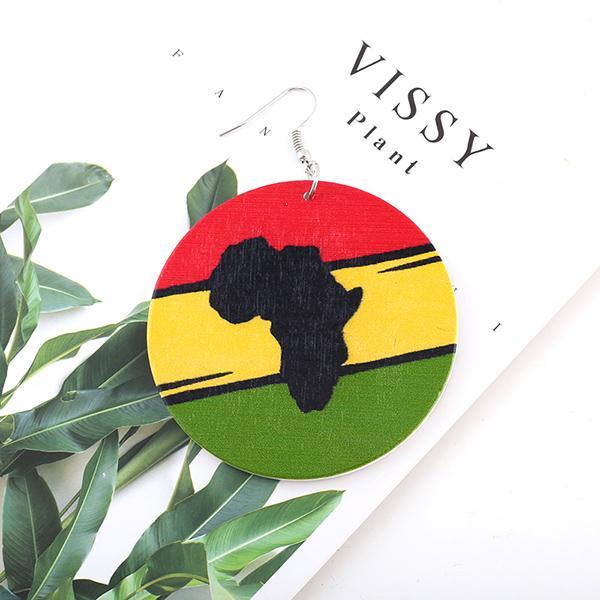 Map Fashion Print Earrings