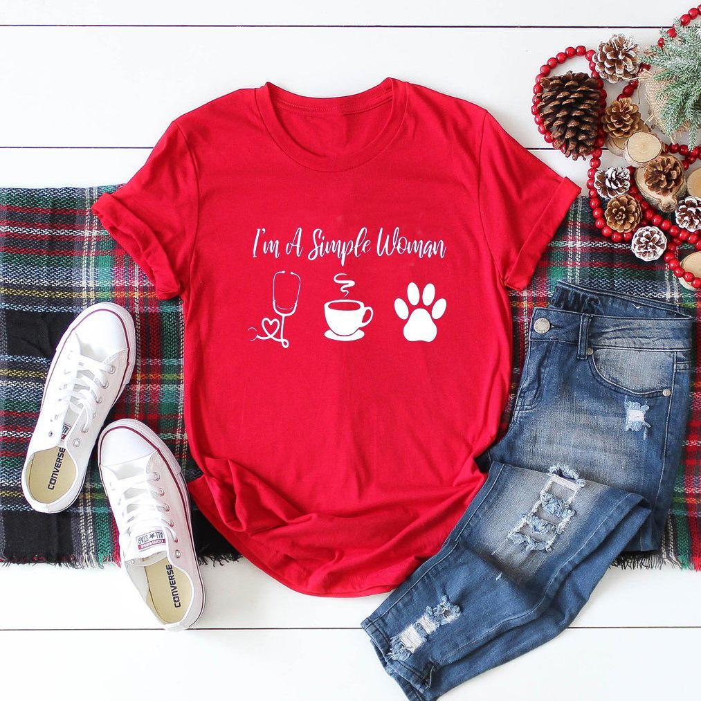 Ladies i'm a simple women print t-shirt