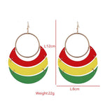 Load image into Gallery viewer, African Exaggerated Tassel Multilayer Wooden Earrings
