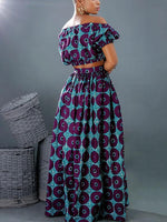 Load image into Gallery viewer, Women&#39;s Printed Short-sleeved Top Wide-leg Pants Two-piece Set
