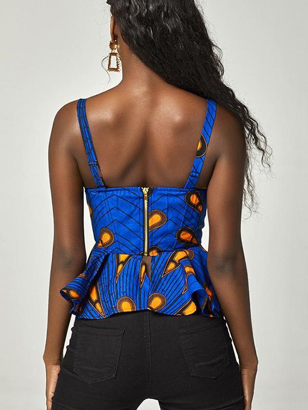 Women's Vintage African Print Vest