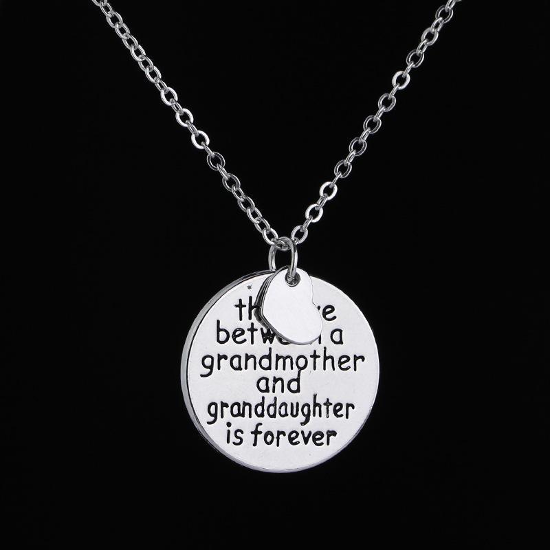 "The love between a grandmother and granddaughter is forever" Necklace