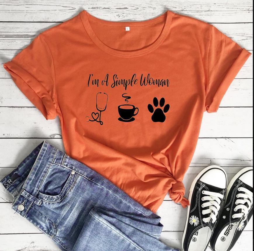 Ladies i'm a simple women print t-shirt