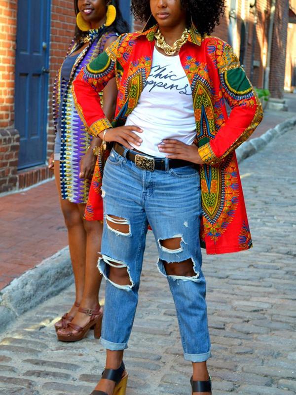 Women's Ankara Printed Jacket