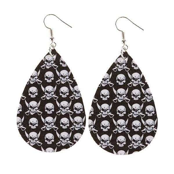 Halloween pattern drop earrings
