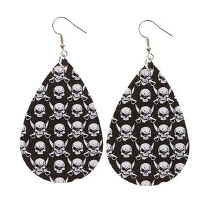 Halloween pattern drop earrings