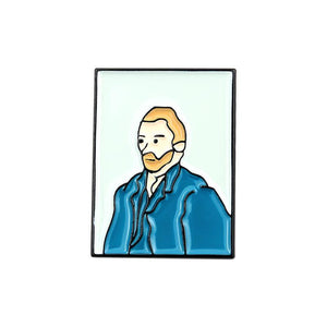 Portrait painting brooch