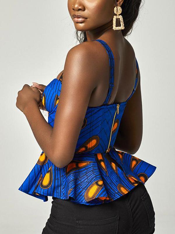 Women's Vintage African Print Vest