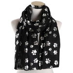 Load image into Gallery viewer, Dog Paw Print Hot Silver Scarf
