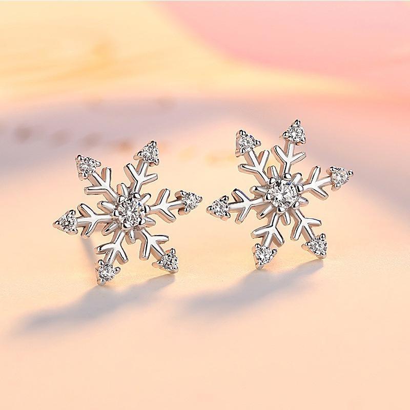 Rhinestone Snow Earrings