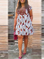 Load image into Gallery viewer, Casual V-neck Short Sleeve Dress
