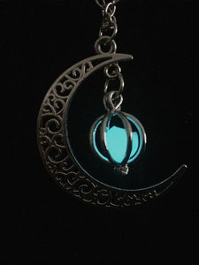 4 colors luminous beads moon pumpkin necklace moon pendant luminous necklace