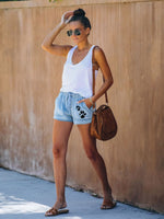 Load image into Gallery viewer, Dog Paw Print Casual Shorts With Pocket
