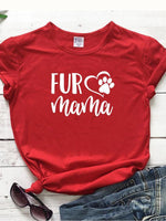 Load image into Gallery viewer, Casual loving dog paw T-shirt
