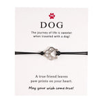 Load image into Gallery viewer, Ladies adjustable bracelet with DOG paw pattern
