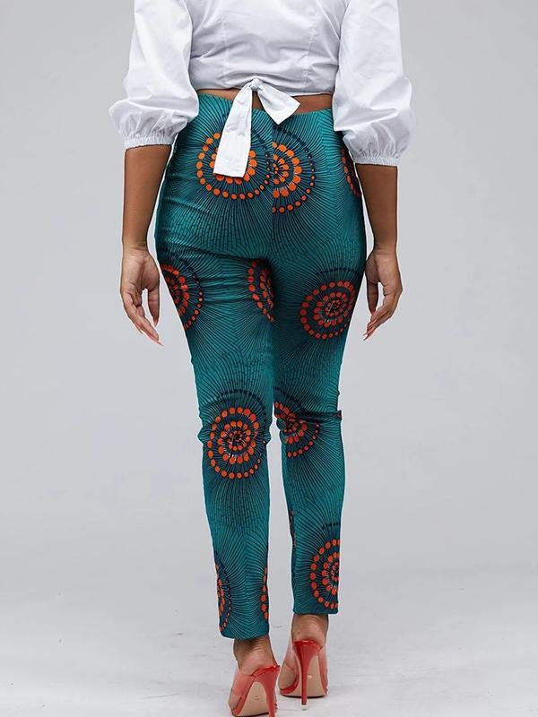 Women's casual African print pants