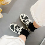Load image into Gallery viewer, Women&#39;s Graffiti Cow Canvas Shoes
