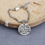 Load image into Gallery viewer, Casual&quot;no longer by my side but forever in my heart&quot;dog paw bracelet
