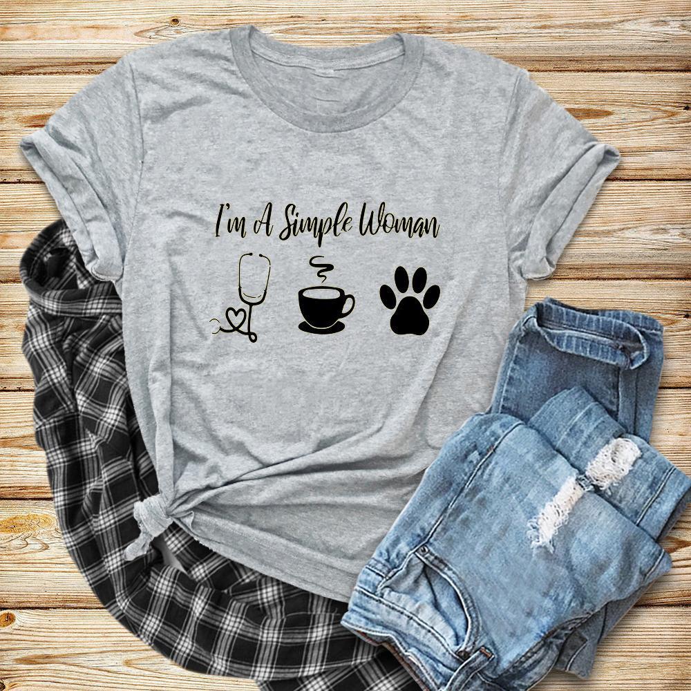 Ladies i'm a simple women print t-shirt