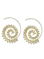 Load image into Gallery viewer, Exotic swirl gear earrings
