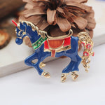 Load image into Gallery viewer, Alloy horse brooch
