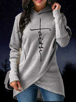 Load image into Gallery viewer, Women&#39;s Faith Printed Pocket Hoodie
