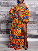 Load image into Gallery viewer, Fashion African Printed Long Sleeve Suits
