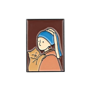Portrait painting brooch