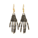 Load image into Gallery viewer, Halloween skull palm earrings
