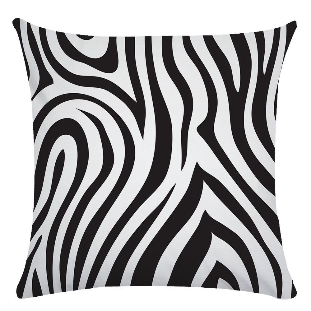 Fashion Cow Pattern Zebra Pattern Black And White Stripes Super Soft Pillowcase