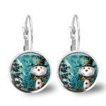 Load image into Gallery viewer, Cute Christmas Snowman Time Gem Earrings
