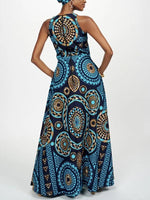 Load image into Gallery viewer, Women&#39;s sleeveless African print maxi dress
