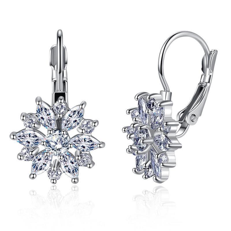 Crystal Snowflake Earrings