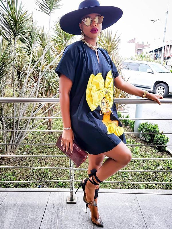 Casual Graphic Print Pocket Dress