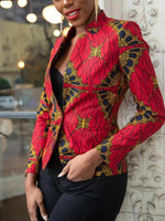 Load image into Gallery viewer, Women&#39;s African Printed Blazer
