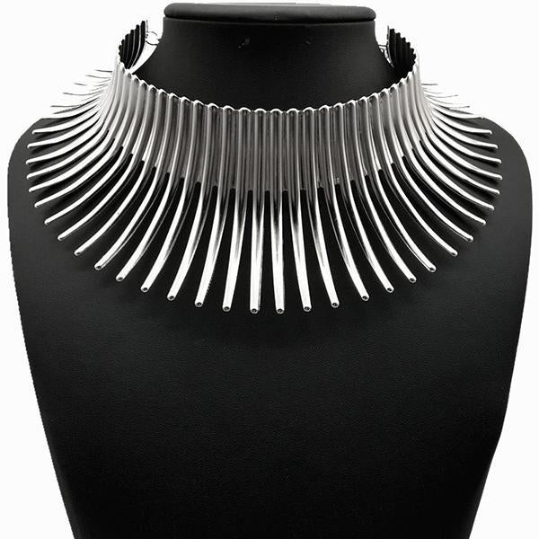 Exaggerated Metal Flowering Collar