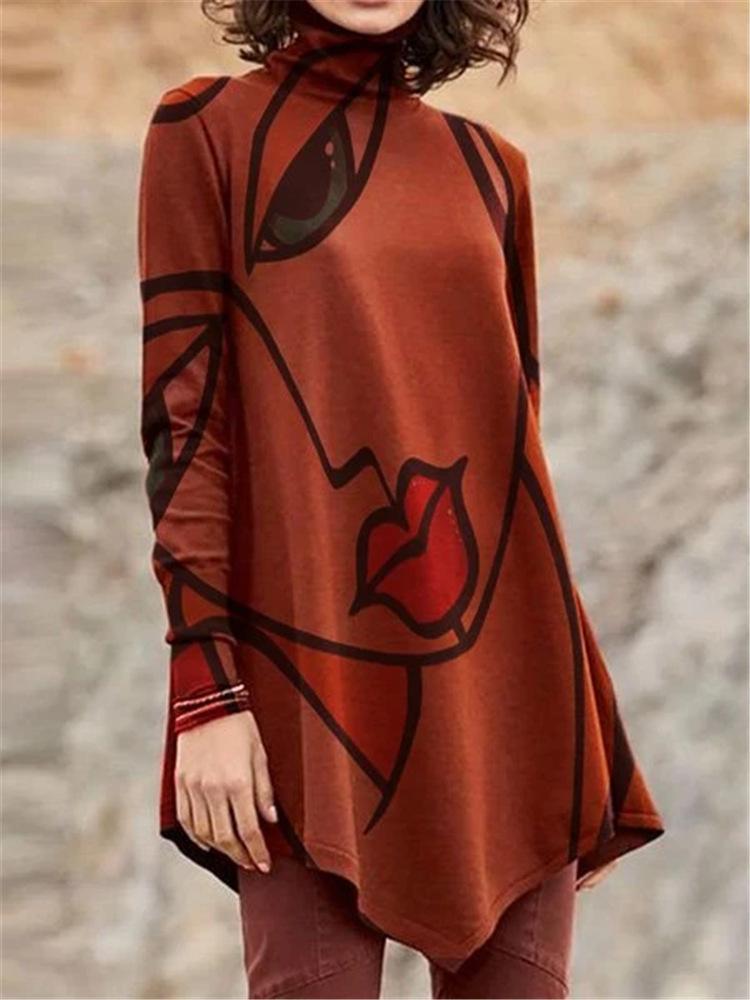 Casual print T-shirt for women's fashion