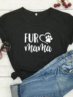 Load image into Gallery viewer, Casual loving dog paw T-shirt
