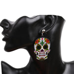 Load image into Gallery viewer, Halloween fear skull earrings
