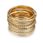 Load image into Gallery viewer, Multi-layer diamond alloy bracelet
