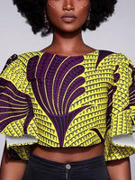 Load image into Gallery viewer, Sexy open back lotus sleeve top
