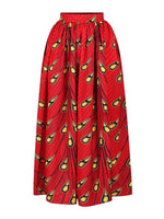 Load image into Gallery viewer, Fashion African Print Slotted Neck Top Split Long Skirt Two Piece Set
