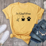 Load image into Gallery viewer, Ladies i&#39;m a simple women print t-shirt
