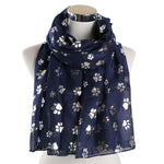 Load image into Gallery viewer, Dog Paw Print Hot Silver Scarf
